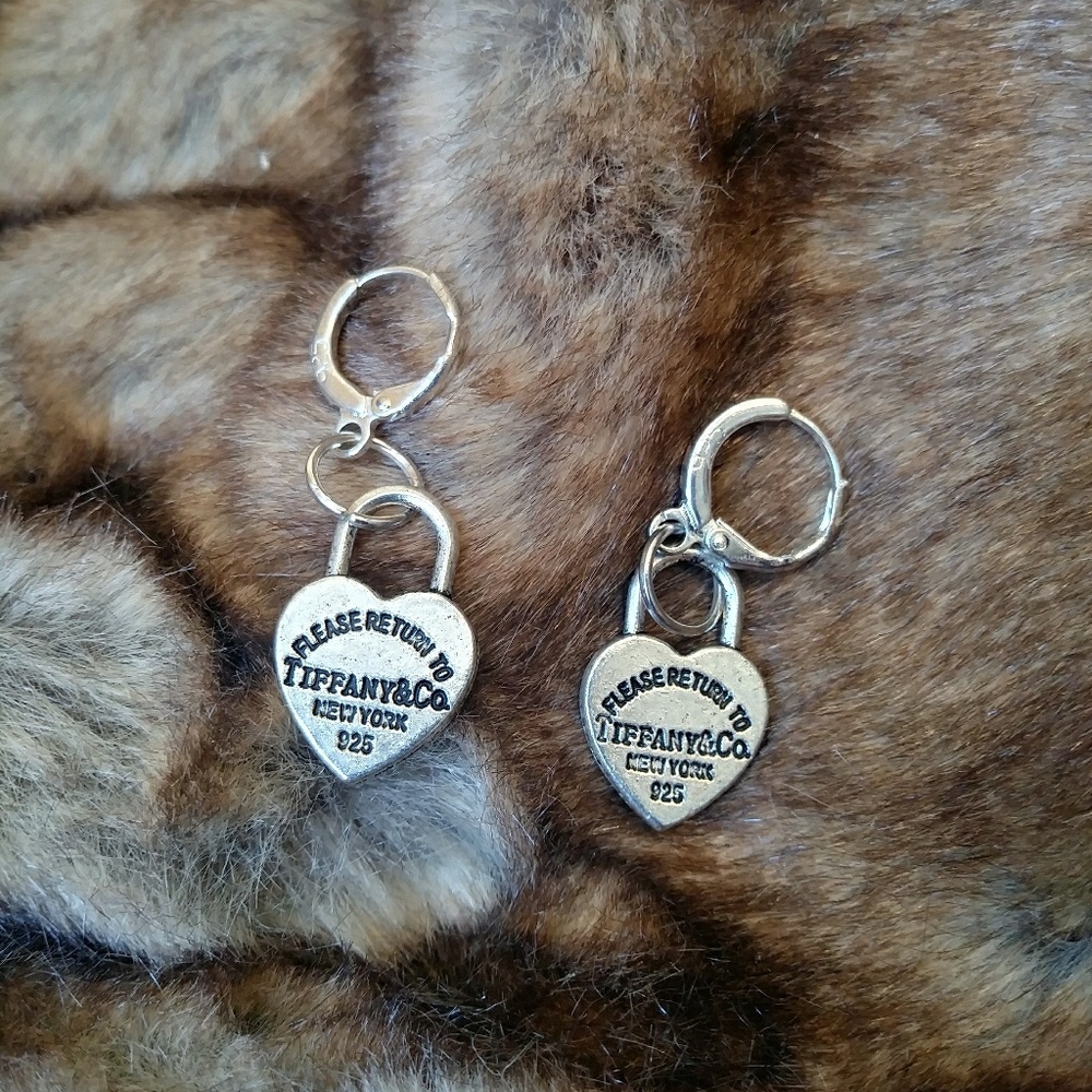 Vintage Silver Heart Charm Earring Kit